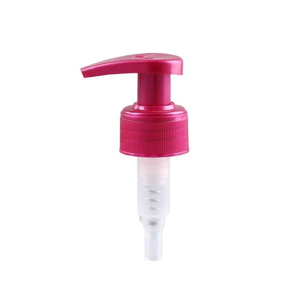 Bamboo 24mm Lotion Dispenser Pump Plastic Multi Function Red Color