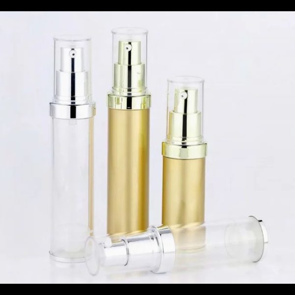 Cosmetic Package Round Plastic Lotion Cream Empty Airless Bottle with Pump Head