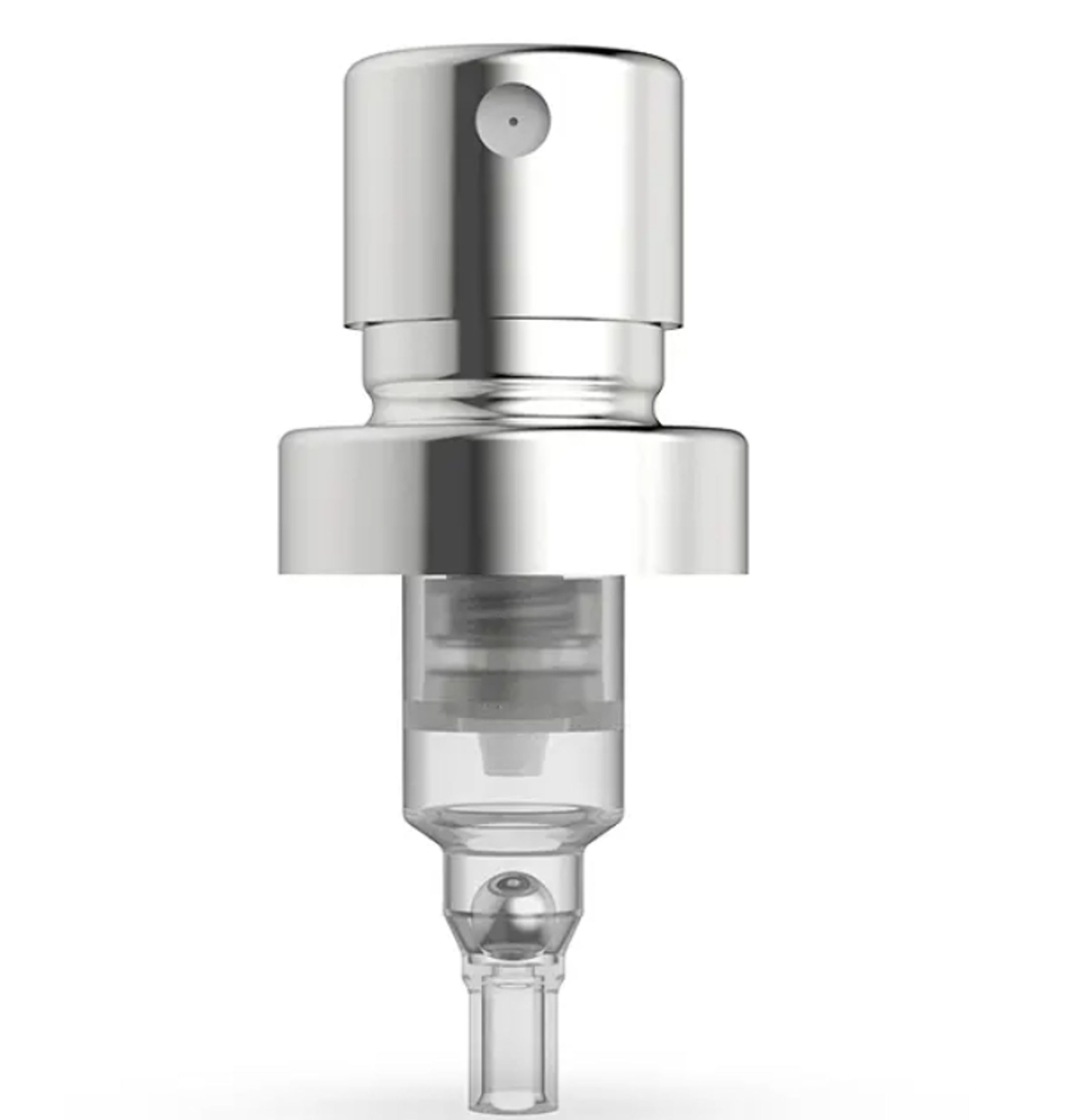 ODM K403 Fine Mist Perfume Pump Sprayer 0.10cc Aluminum Silver Color - Image 3