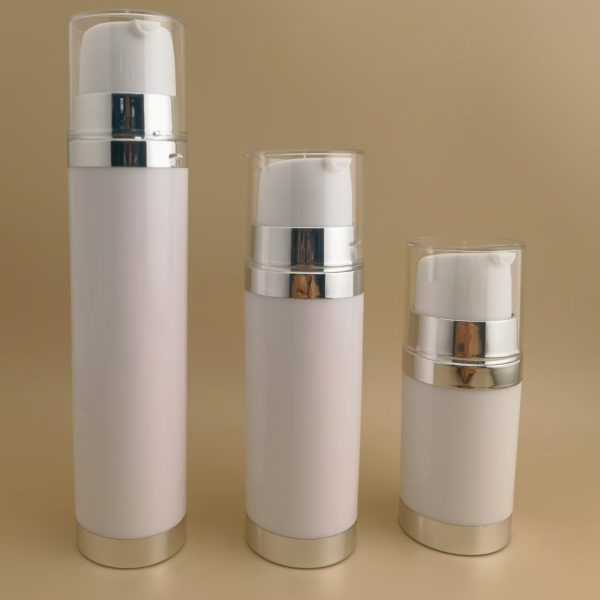 15ml 30ml 50ml AS Round Transparent Black Custom Airless Bottles Serum Lotion Airless Pump Bottle