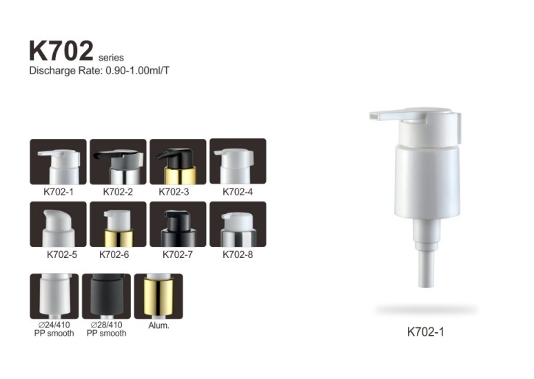 White Plastic PP Lotion Pump with Left-Right Lock K702-1 for Female Cosmetic Bottles - Image 8