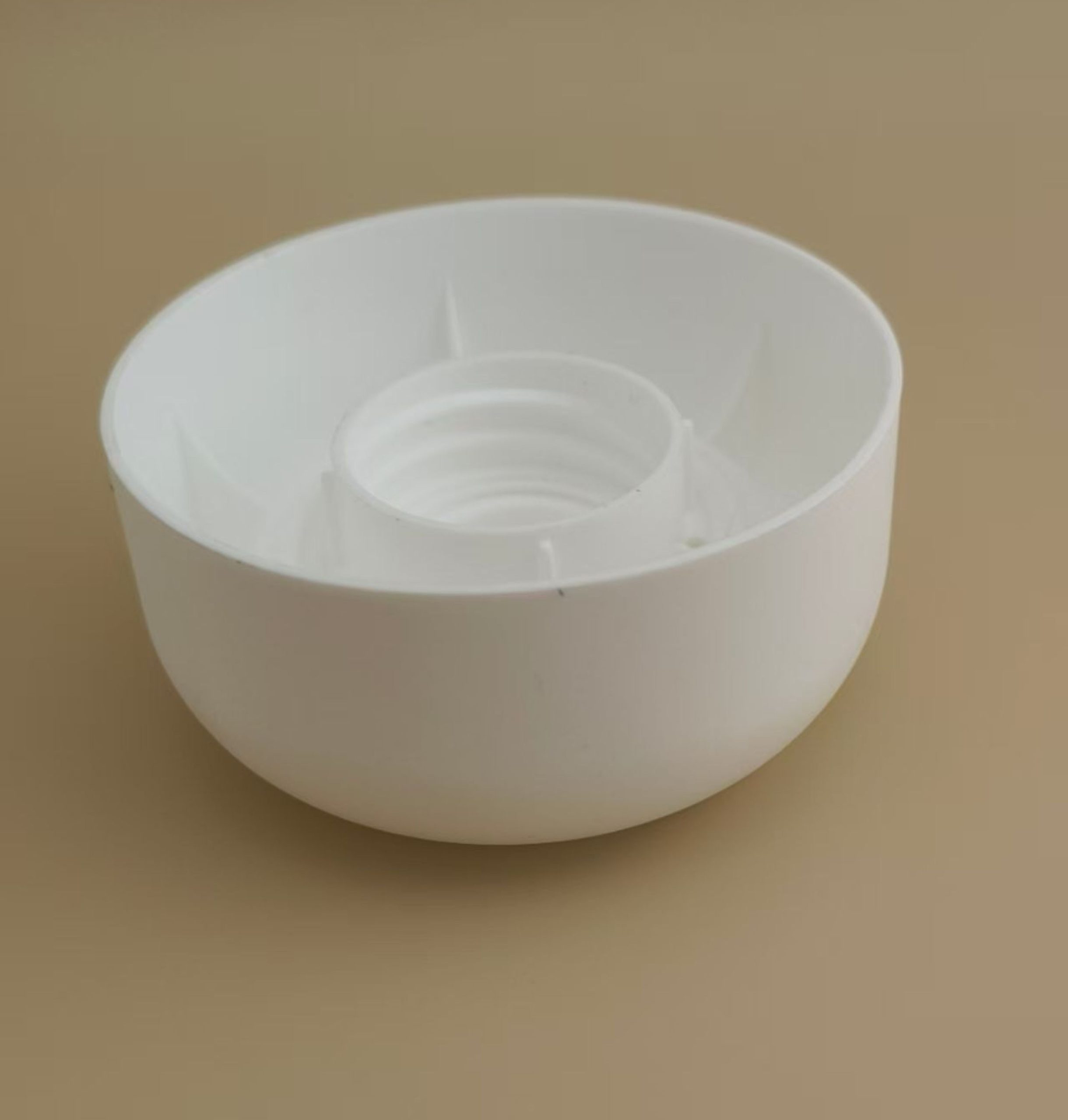 White Plastic Smooth Matte Press-Down Cap for Shampoo Bottles - Image 3