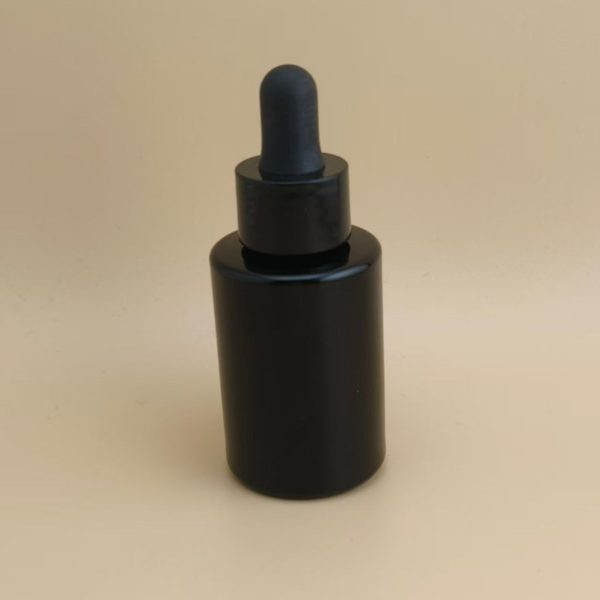 New Design Black Smooth Round Dropper Bottle K-GBL30 for Essence