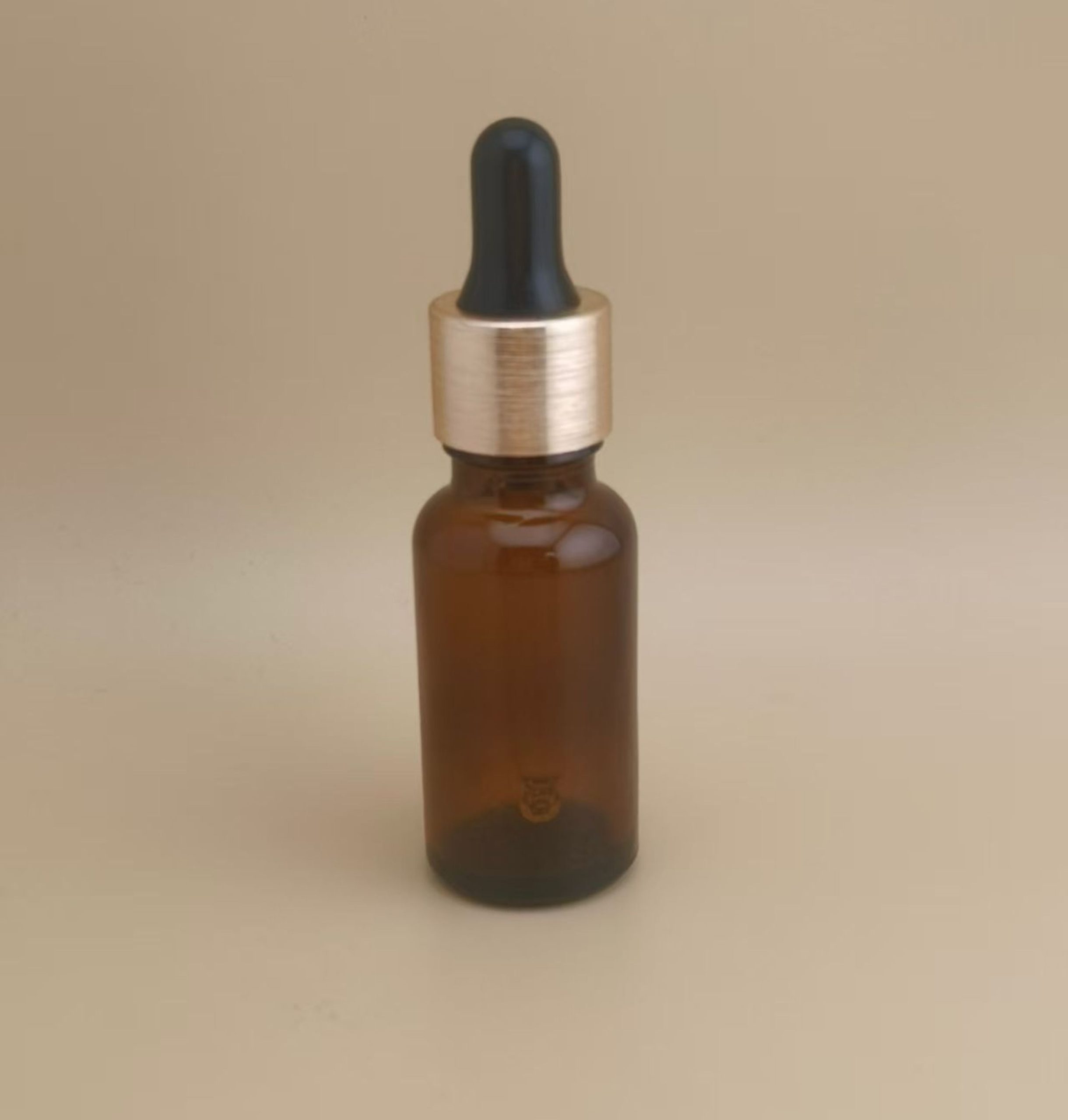 Delicate Design Small Clear Brown Smooth Round Dropper Bottle for Skincare
