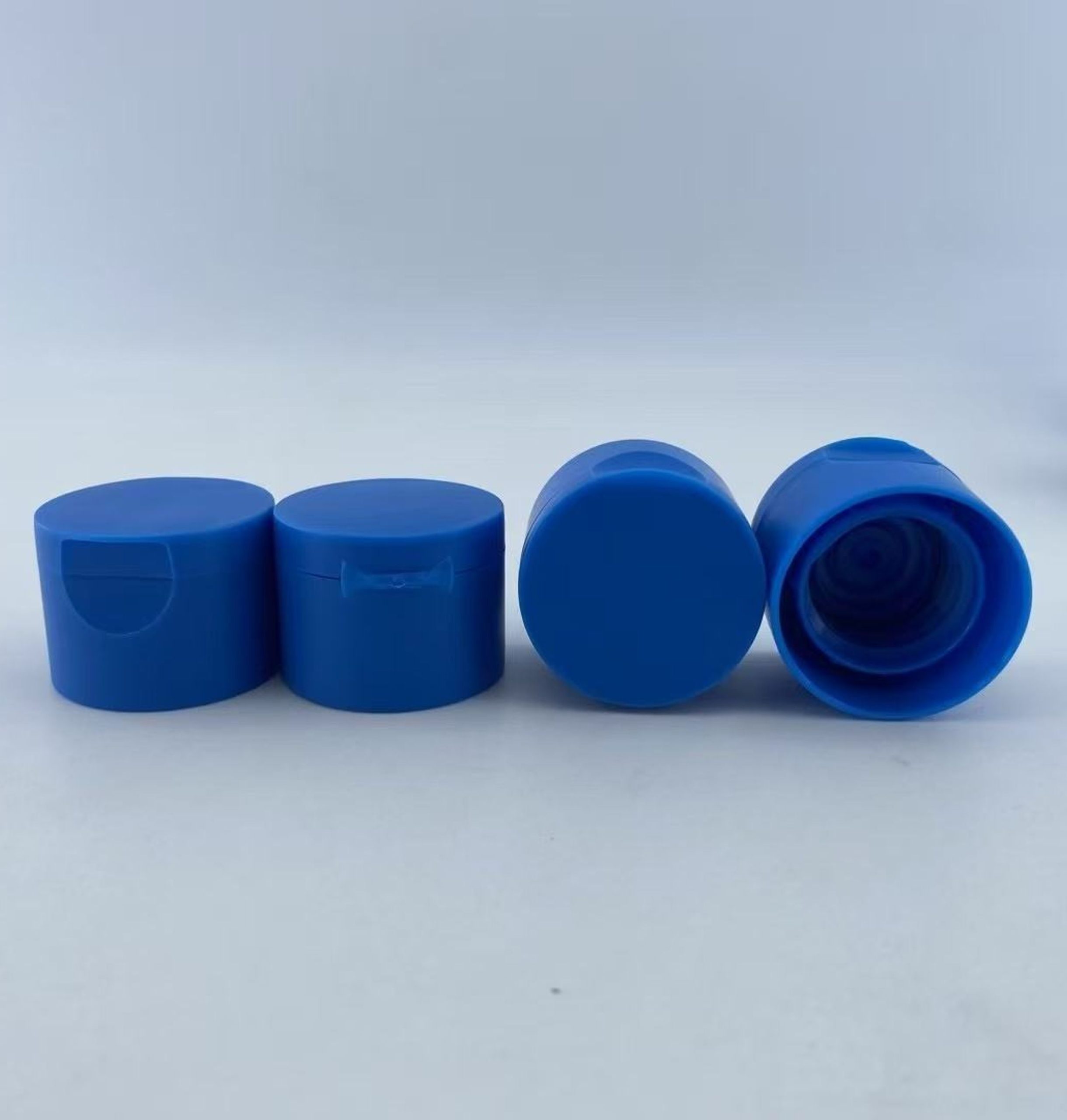 Blue Color Smooth 24/410 Plastic Lid Flip Top Cap for Cosmetic Bottle - Image 2