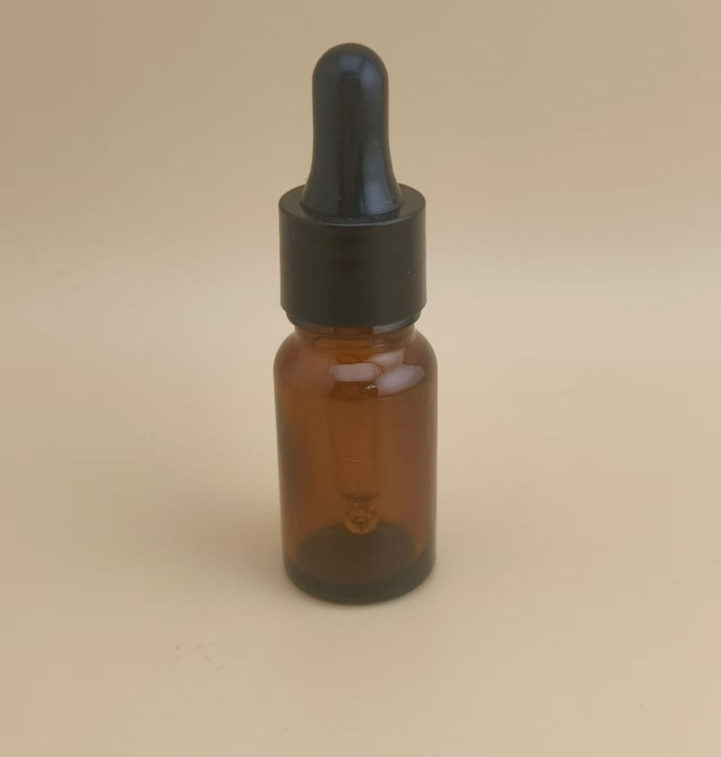 Delicate Design Mini Clear Brown Smooth Round Dropper Bottle for Skincare