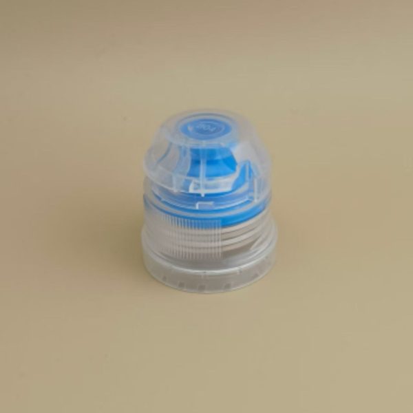 Nice Design Clear Plastic Round Ribbed Screw Cap for Skincare Bottles