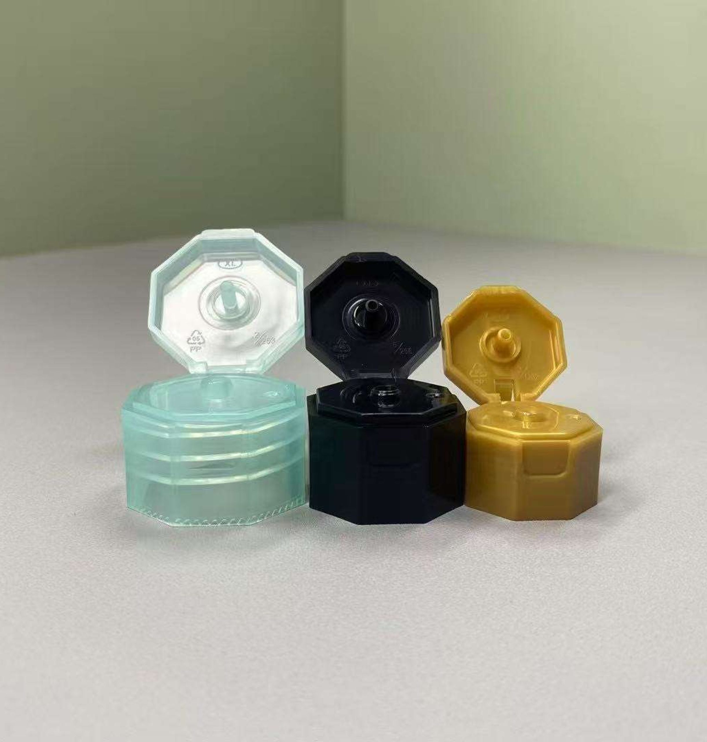 Octagon Shape 24mm Flip Top Caps Plastic Special Shape Snap Caps - Image 4