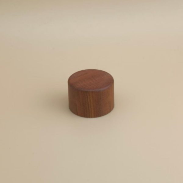 Wood Grain Plastic Round Smooth Cap for Cosmetic Bottles