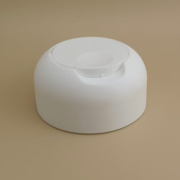 White Plastic Smooth Matte Press-Down Cap for Shampoo Bottles
