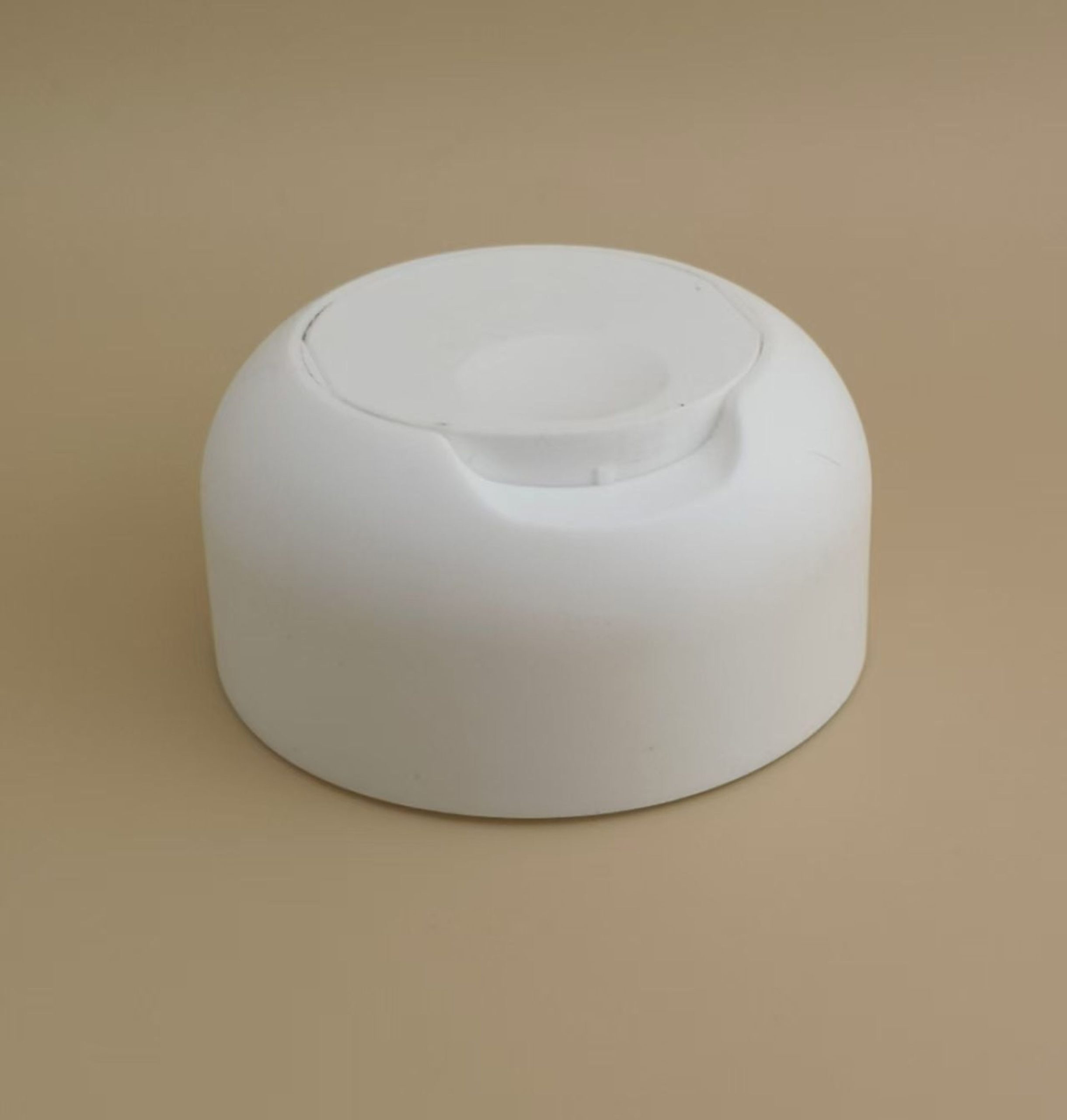 White Plastic Smooth Matte Press-Down Cap for Shampoo Bottles