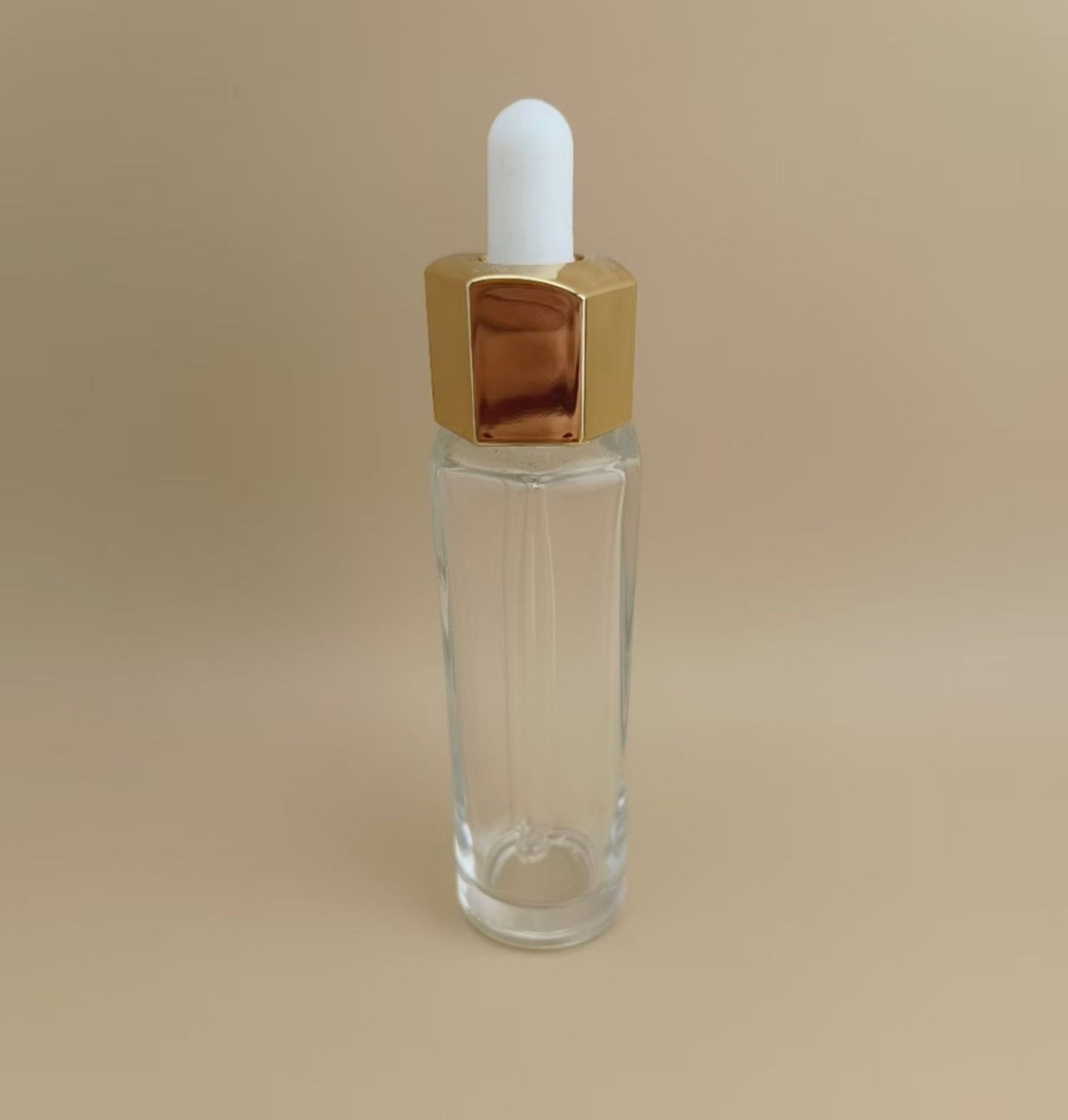 Nice Design Polygon Clear Dropper Bottle for Essence