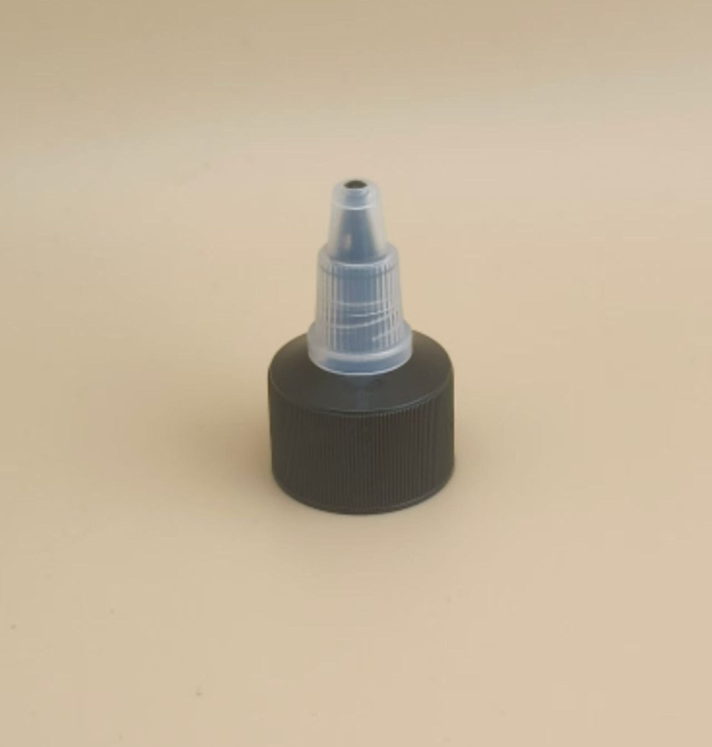 Black Plastic Ribbed Jelly Cap for Paint Bottles - Image 2