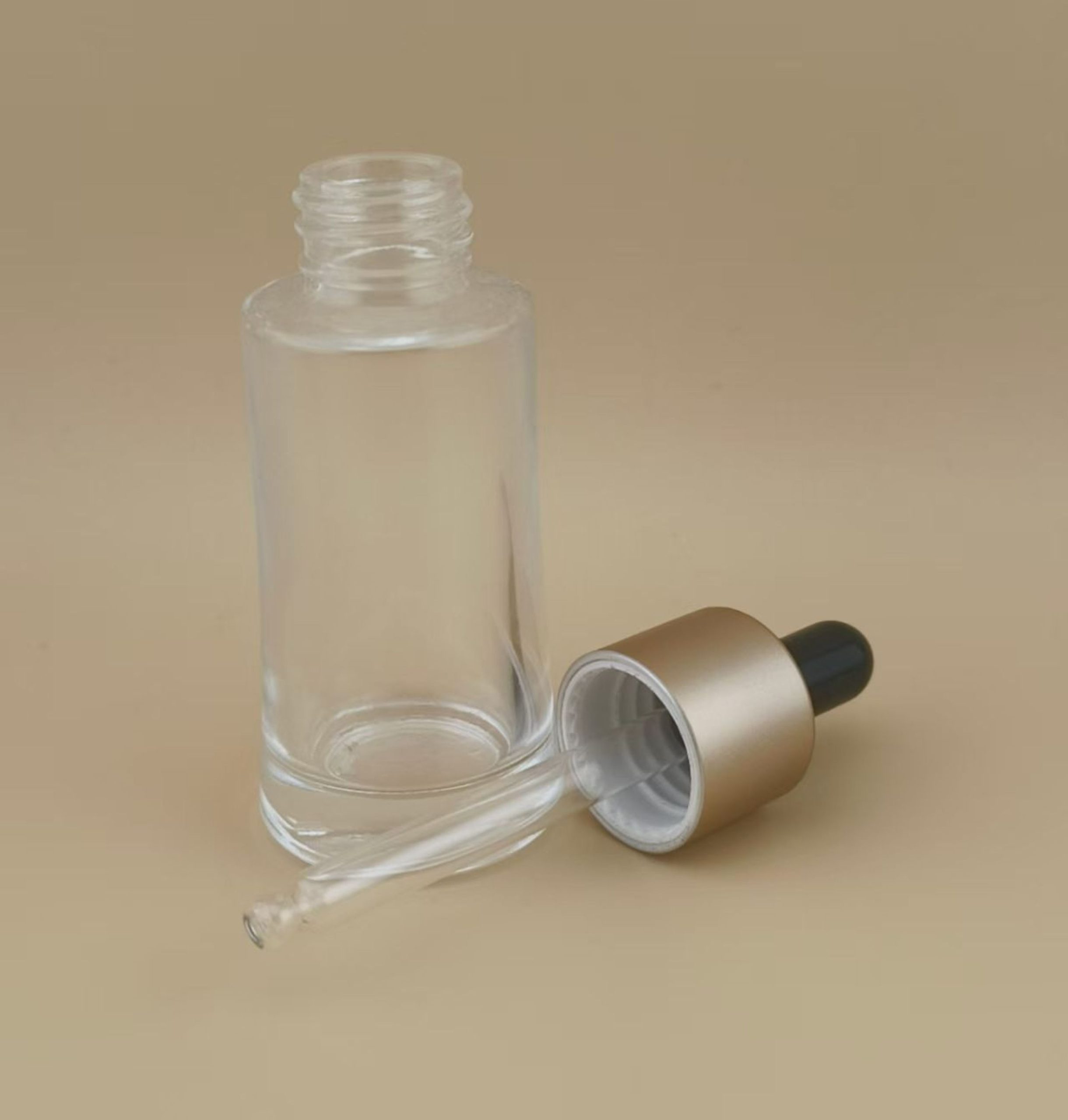 New Design Clear Smooth Truncated Pyramid Dropper Bottle for Essence - Image 2