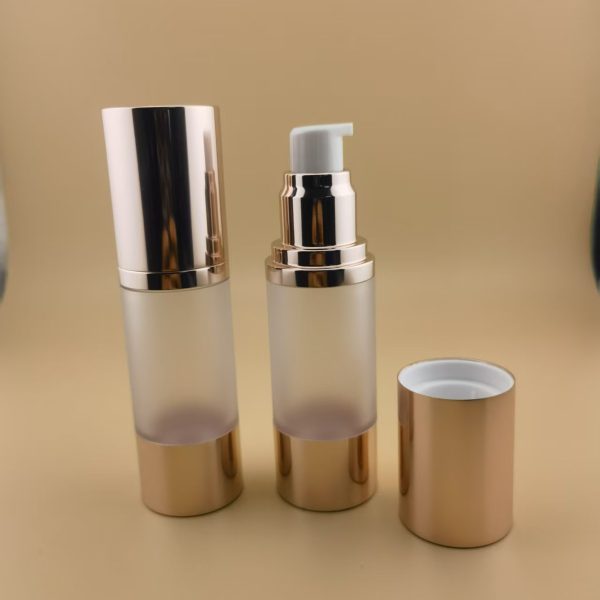 with Lid for Cosmetic Packaging Airless Cream Pump Bottle