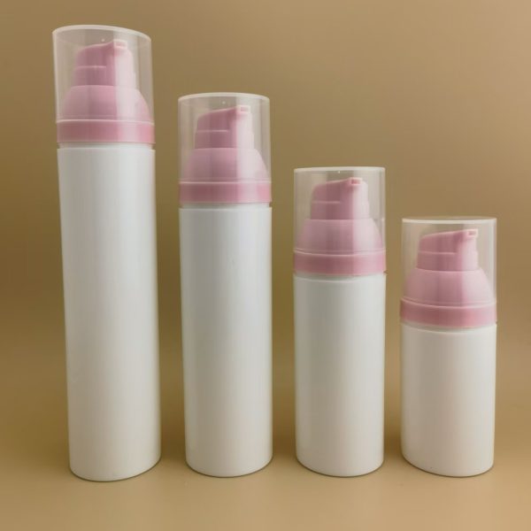 Round Shape Plastic PP Cosmetic Airless Pump Vacuum Bottle