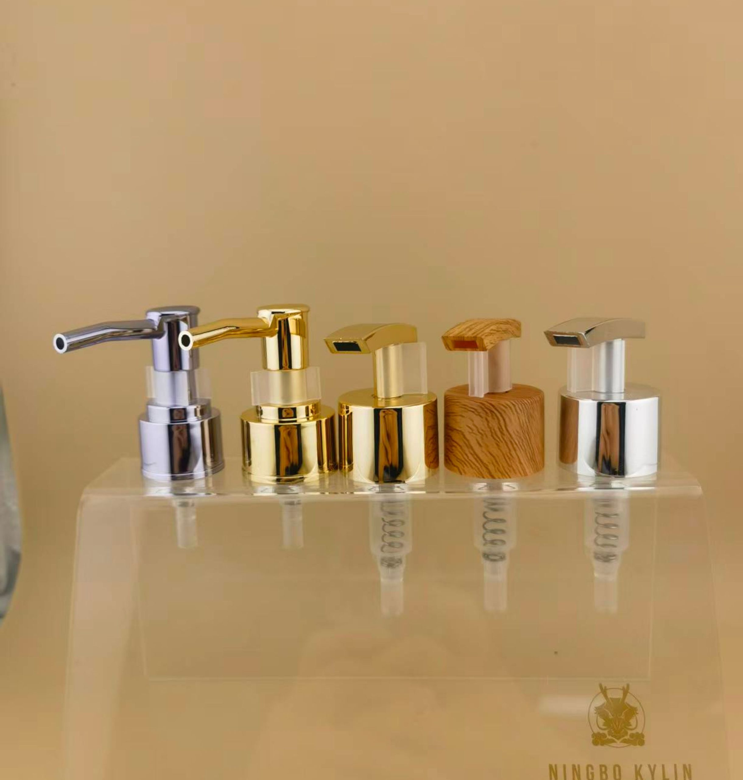 Lotion Pump Plastic Golden Dispenser Pump K1104 for Bottles - Image 2